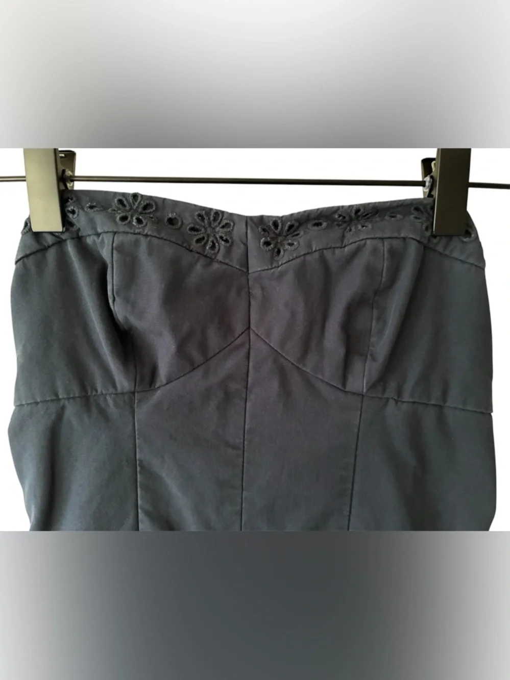 Hollister Navy Blue Eyelet Embroidery Dress - Picture 3 of 8